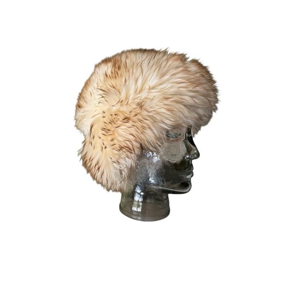 VTG Dyed Tuscan Lamb Fur Winter Hat Made Fur Origin In Italy Snowman Skiing - Picture 2 of 9